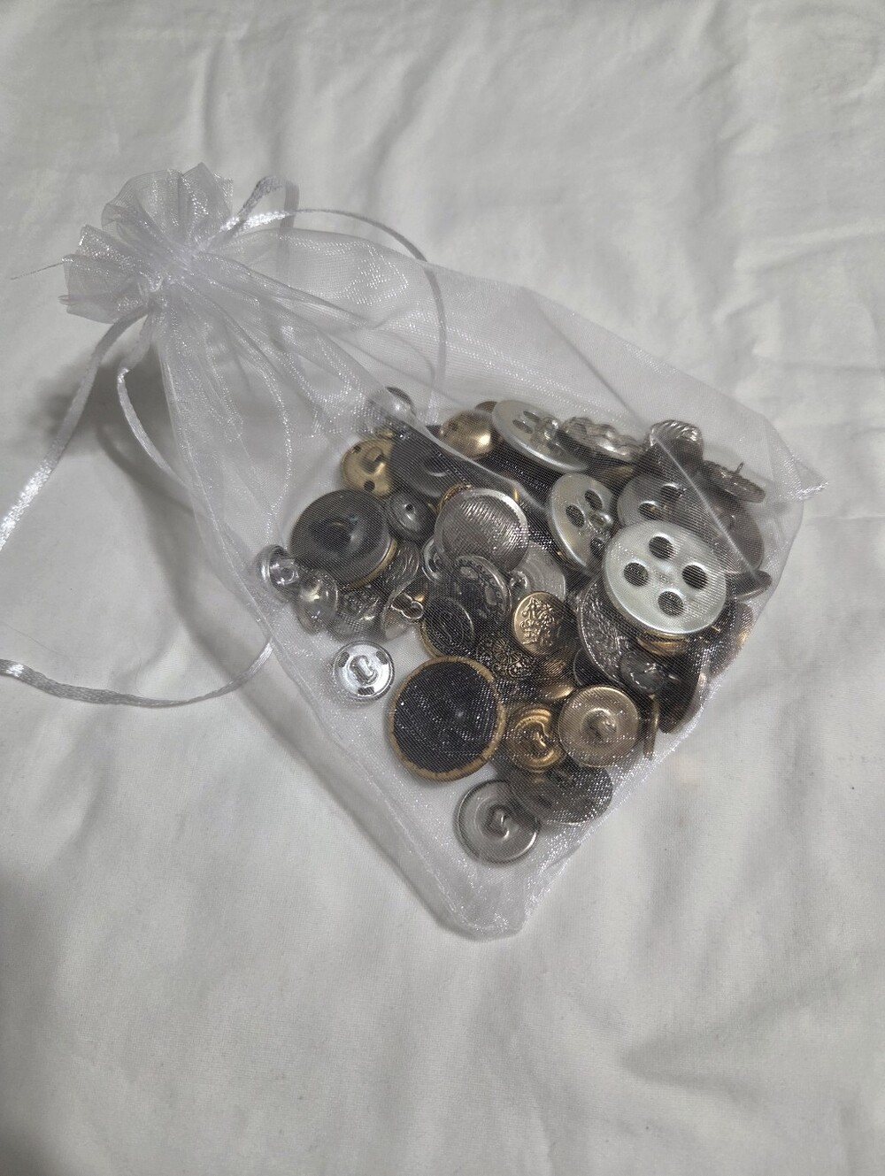 Vintage Silver Gold Colored Buttons